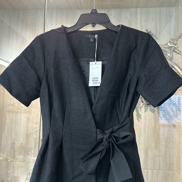 COS Tie-Up Wool Wrap Dress - Picture 5 of 13
